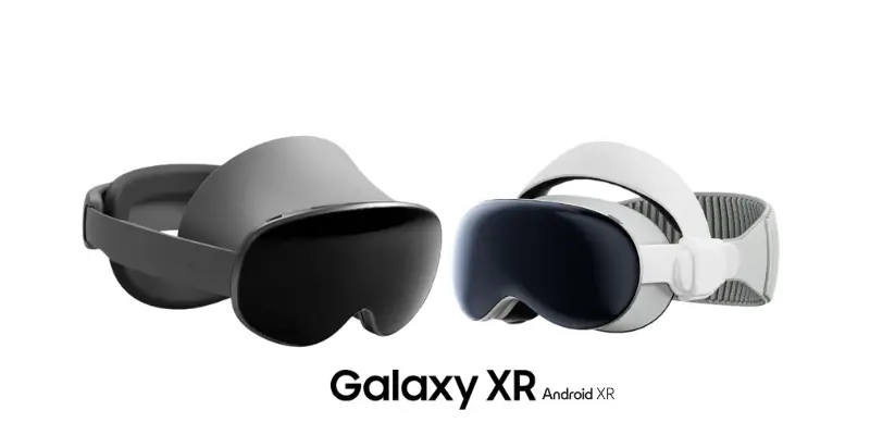 Galaxy Xr A White Virtual Reality Vr Headset With Three 2