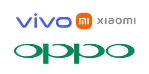 Vivo, Oppo and Xiaomi Brand Logos