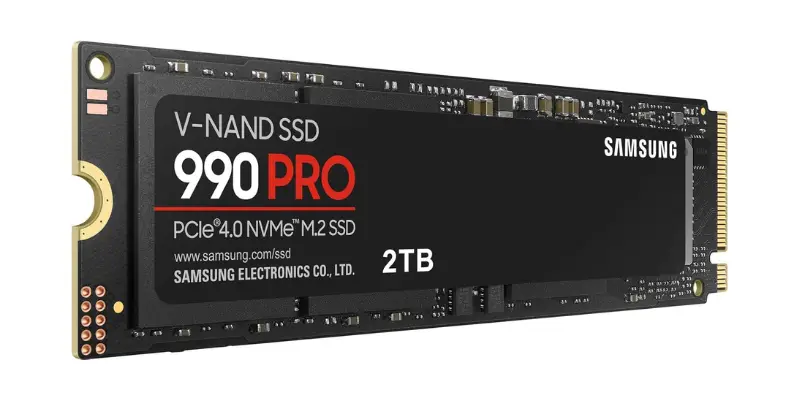 A Product Image Of A Samsung 990 Pro 2tb Nvme M.2 Ssd Stick A Solid State Drive For Storage