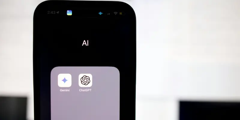 A Smartphone Screen With An Ai App Folder Containing Only The Gemini And Chatgpt Icons Visible. Image Courtesy Of Bitbyteiq.com