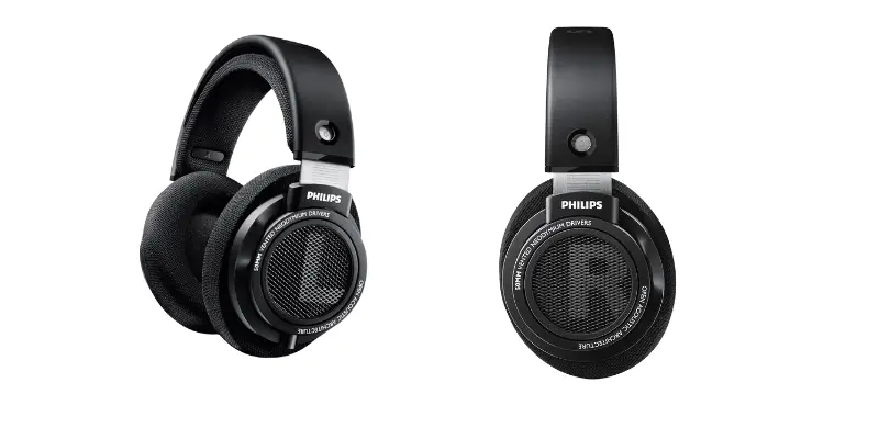 Front And Side View Of Philips Fidelio X2hr Open Back Headphones. Great Value Headphones Found By Bitbyteiq.com