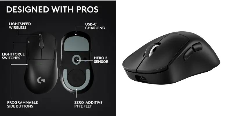 Logitech G Pro X Superlight 2 Features Showing Hero 2 Sensor And Lightforce Switches On Bitbyteiq.com