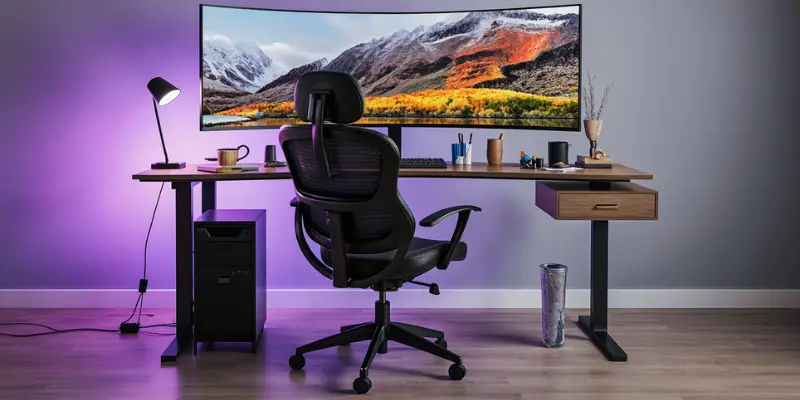 Luxury Home Office Setup Herman Miller Embody Chair Fully Jarvis Standing Desk Bitbyteiq.com