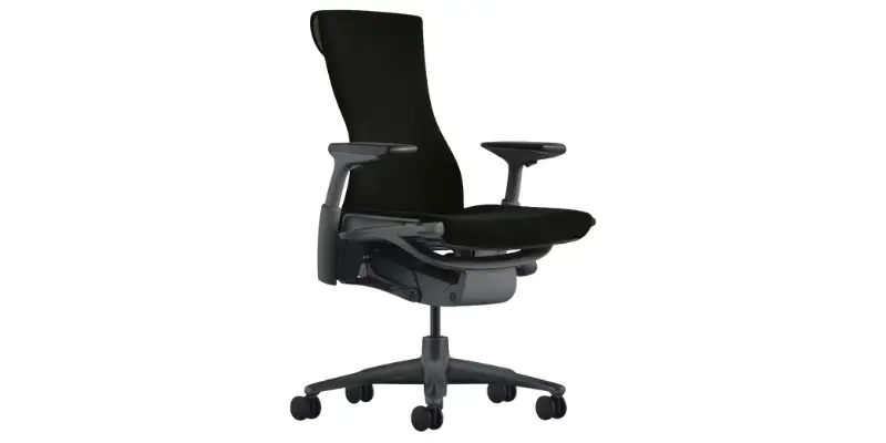 Modern Black High Back Ergonomic Office Chair With Fabric Upholstery And Adjustable Features For Bitbyteiq.com