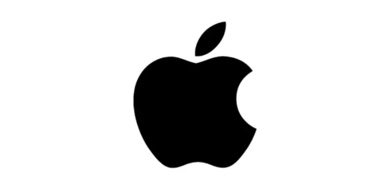 The Solid Black Silhouette Of The Apple Logo For Bitbyteiq.com
